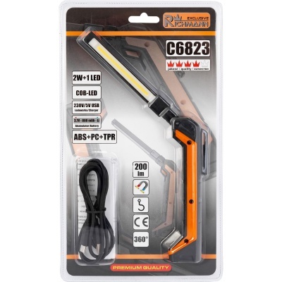 LANTERNA DE CANETA A BATERIA DOBRÁVEL 2W + 1W, MAGNÉTICO | C6823