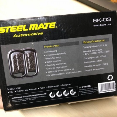 Imobilizador de Viaturas Steel Mate com 2 Comandos e Cartão SK03