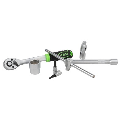 CAIXA DE FERRAMENTAS 3/8" DE 59 PEÇAS COM CHAVES HEXAGONAIS ZINCADAS | 54277