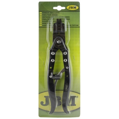 Alicate preto em embalagem verde e amarela da marca JBM.