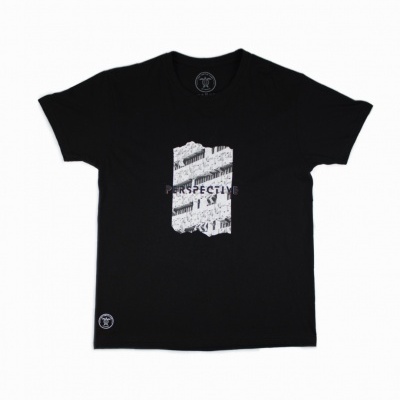 T-shirt de manga curta 100% algodão - Perspective (Preto)