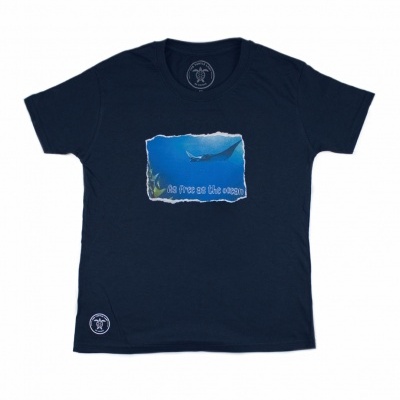 T-shirt de manga curta 100% algodão - Oceano (Azul)