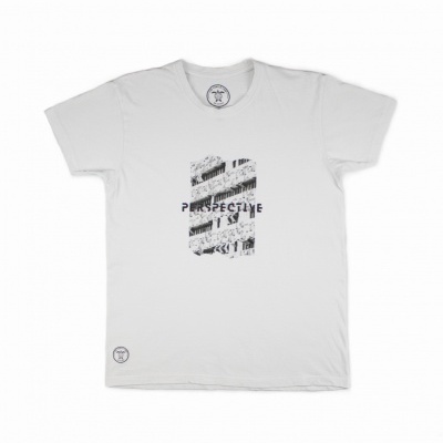 T-shirt de manga curta 100% algodão - Perspective (Branco)