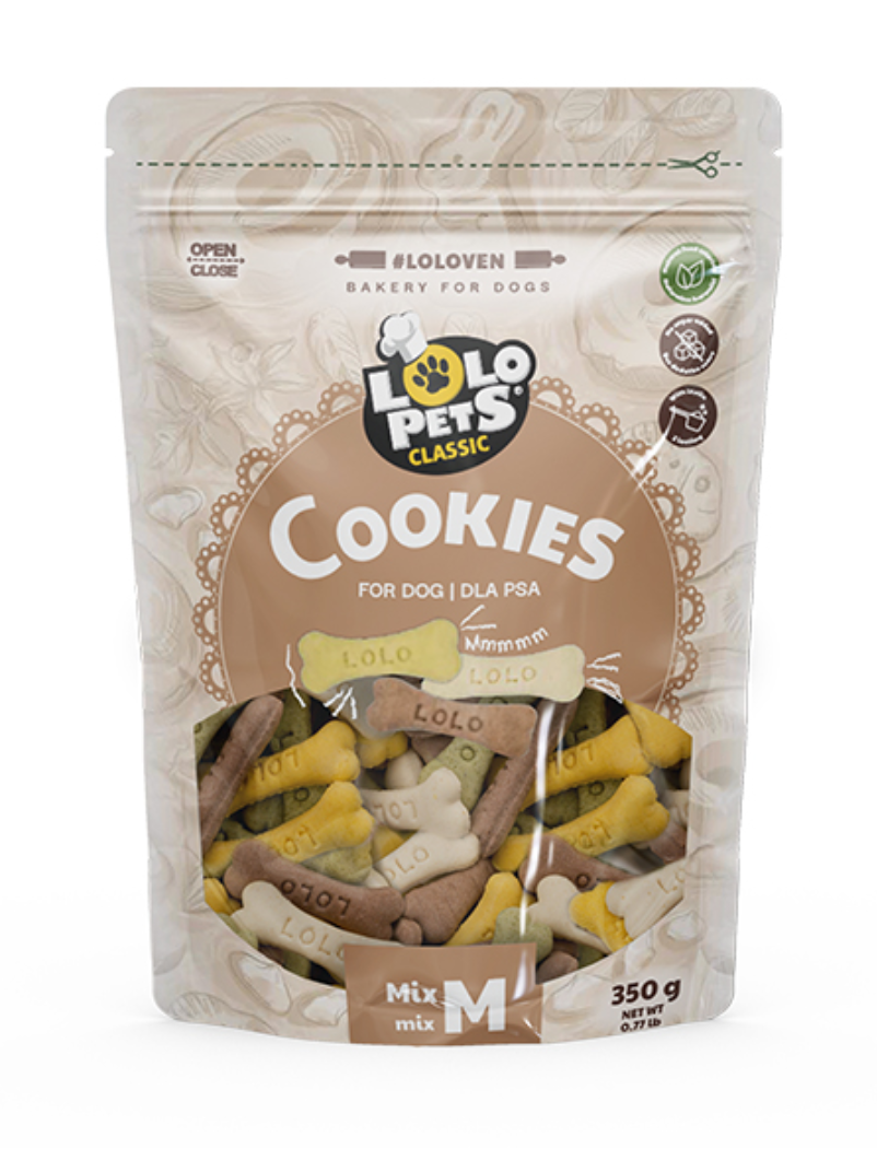 BISCOITOS P/ CÃO "OSSOS MIX M" - 350G