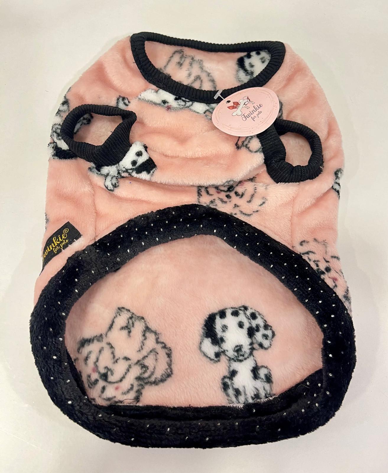 Camisola cães rosa e preto