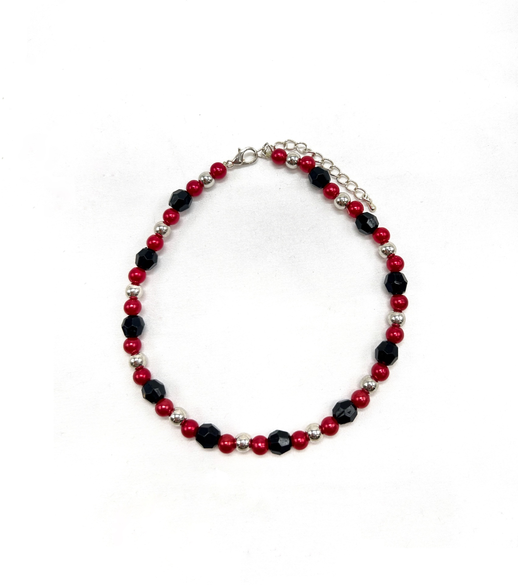 Colar de Pérolas Vermelho