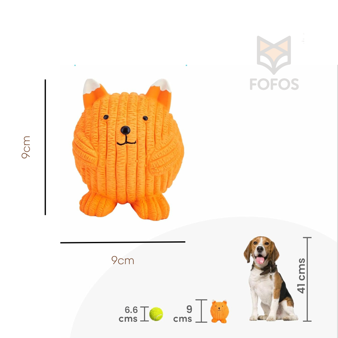 Brinquedo para cães em forma de raposa laranja