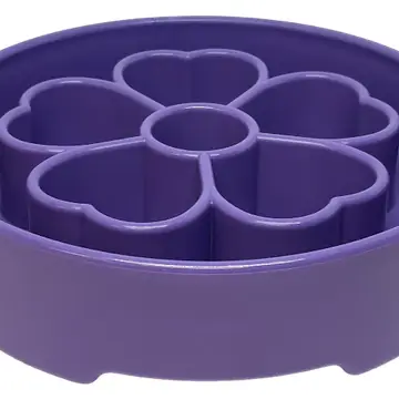 Tigela de alimentação lenta com enriquecimento - Flor roxa