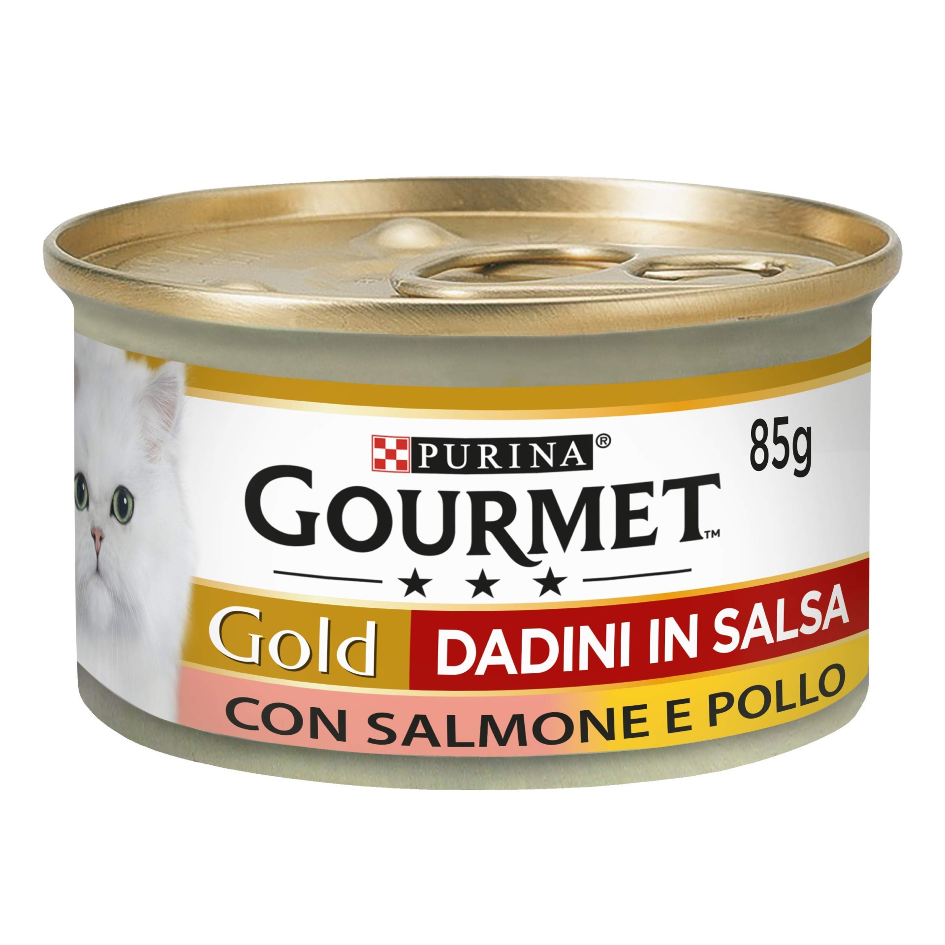 Gourmet Gold Mousse de Salmão e frango em Lata Para Gatos