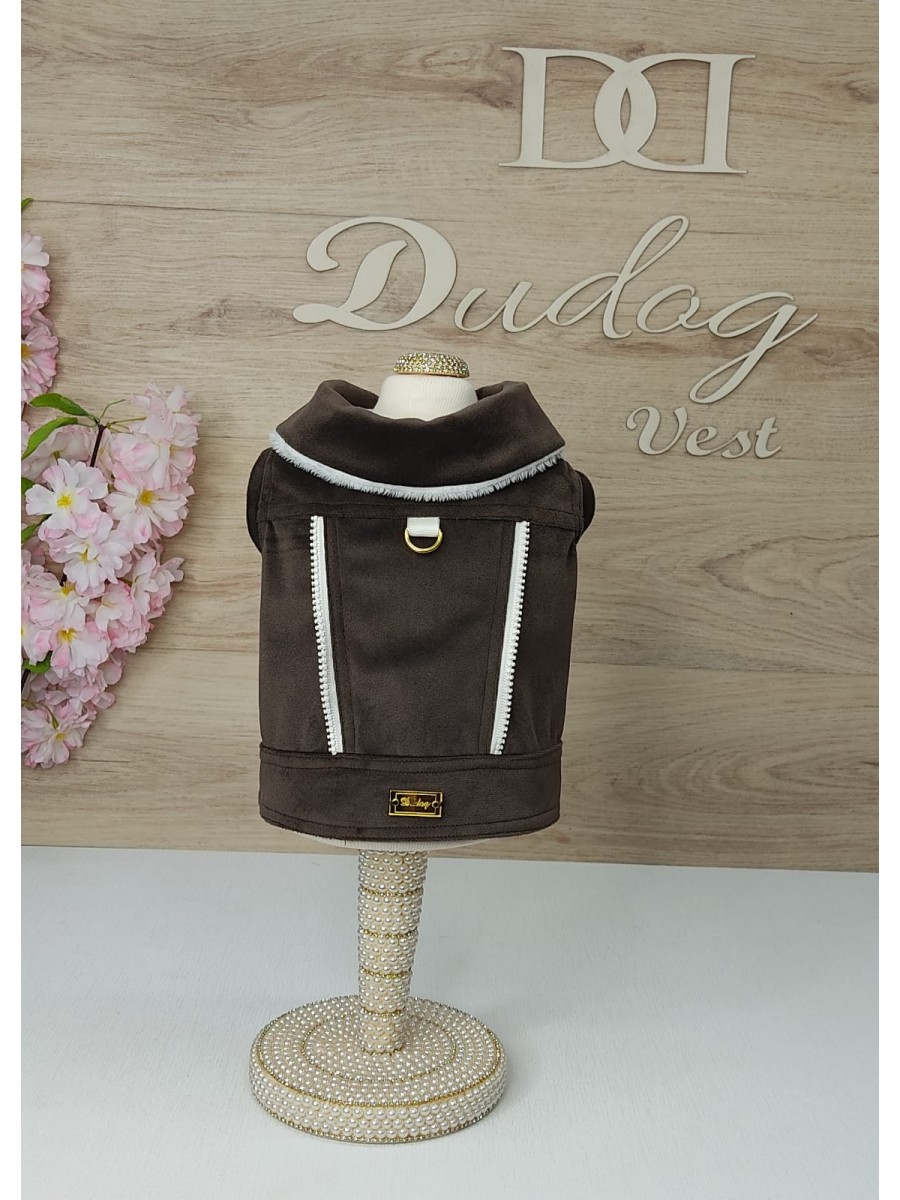 Colete Veludo Marrom c/fecho