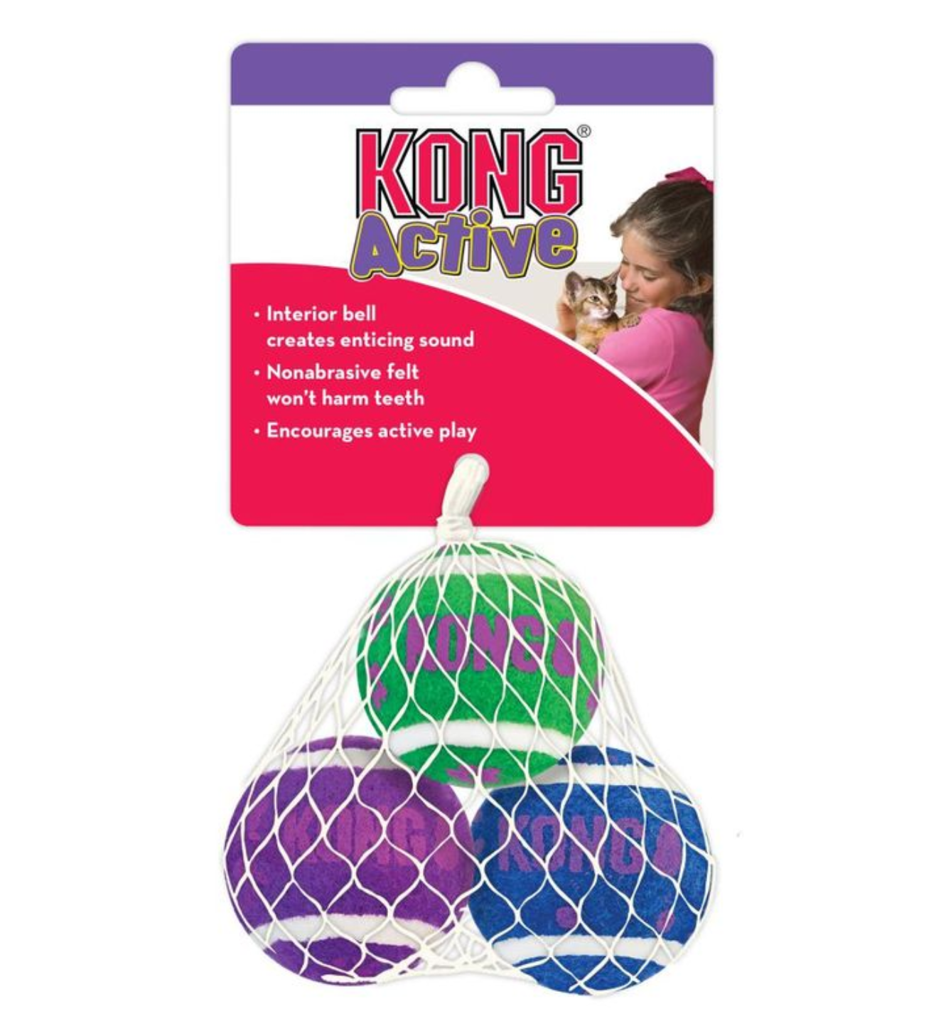 Bolas Coloridas Kong Active para gatos