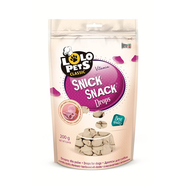 DROPS C/ VITAMINAS P/ CÃES "SNICK SNACK" 75G - PRESUNTO