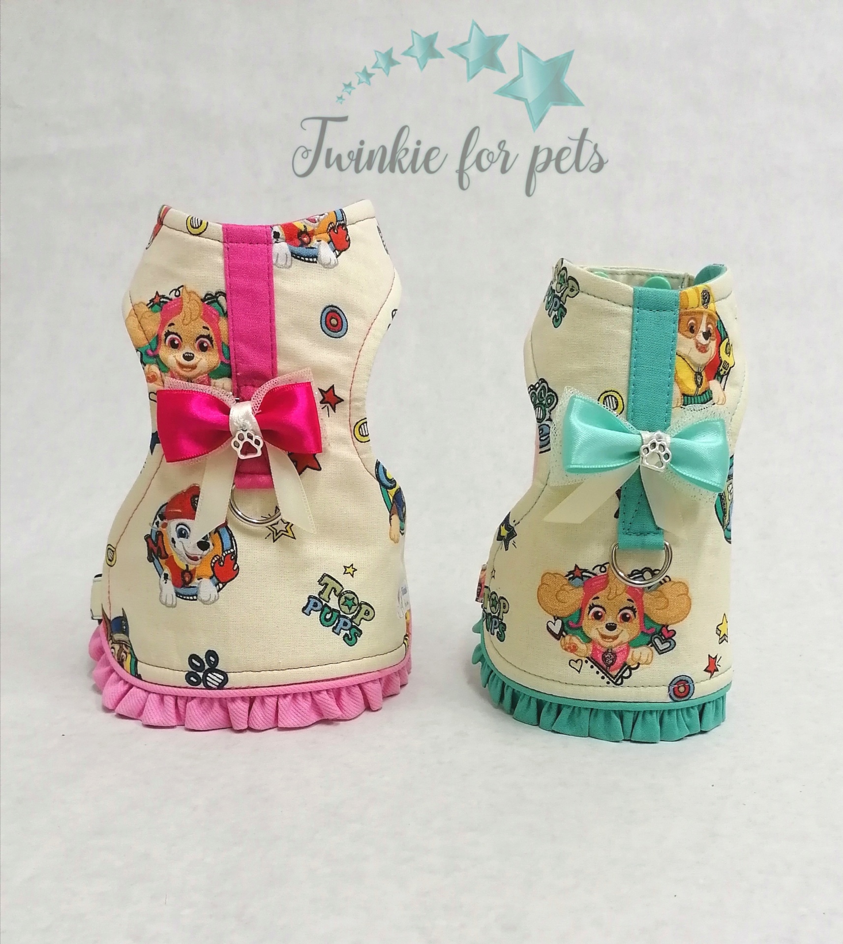 Peitoral Patrulha Pata Com Laço - Cães e gatos, Twinkie for pets