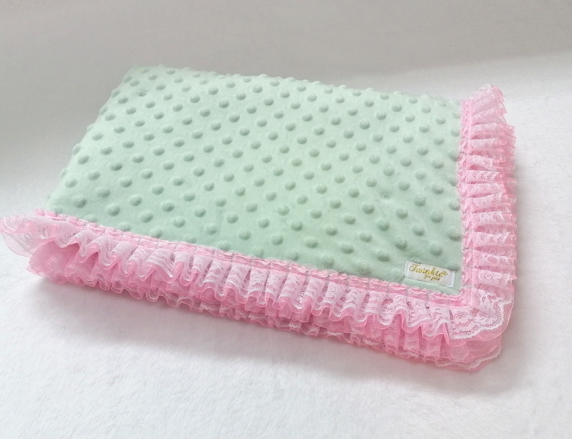 Manta Alcochoada Verde Água E Rosa