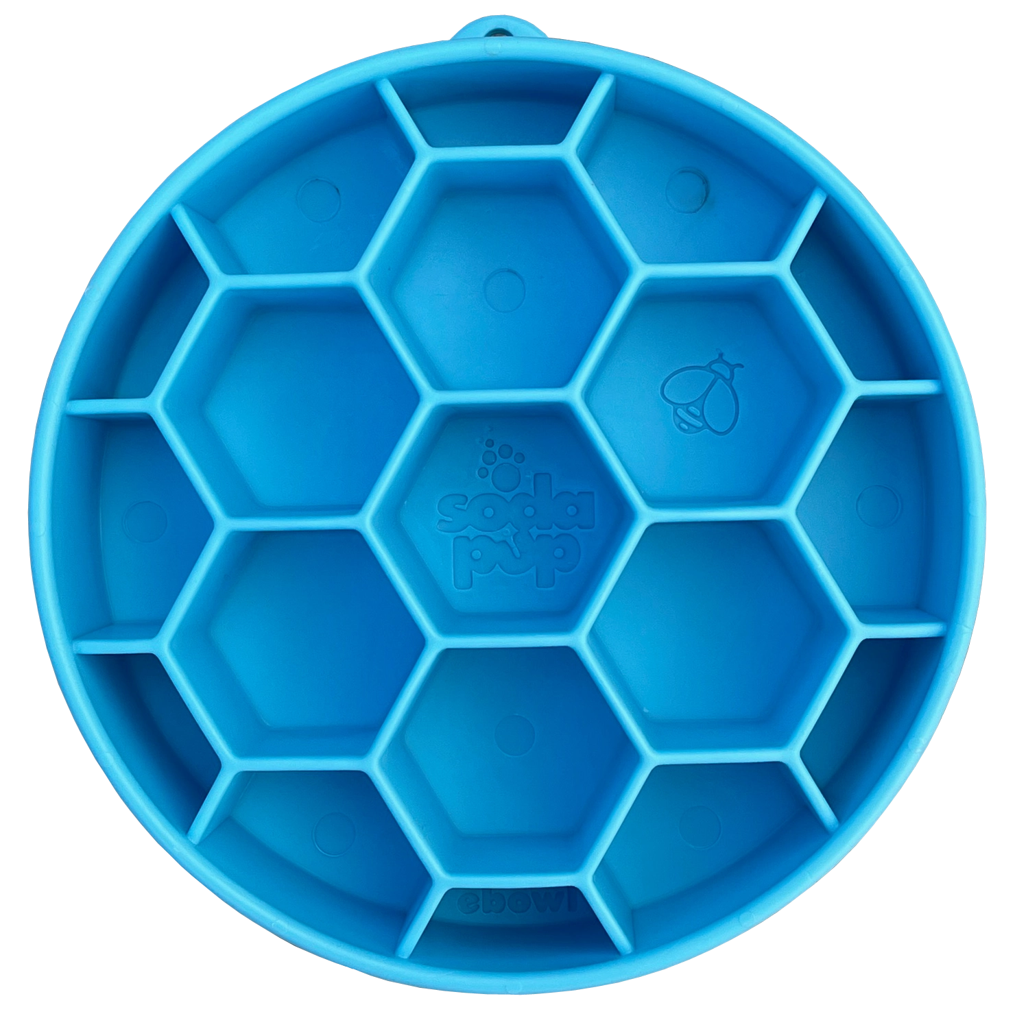 Forma de silicone azul com padrão hexagonal