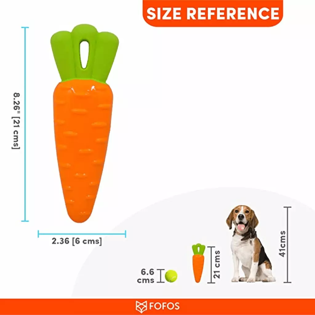 Brinquedo Cenoura Tam. S para cão - FOFOS