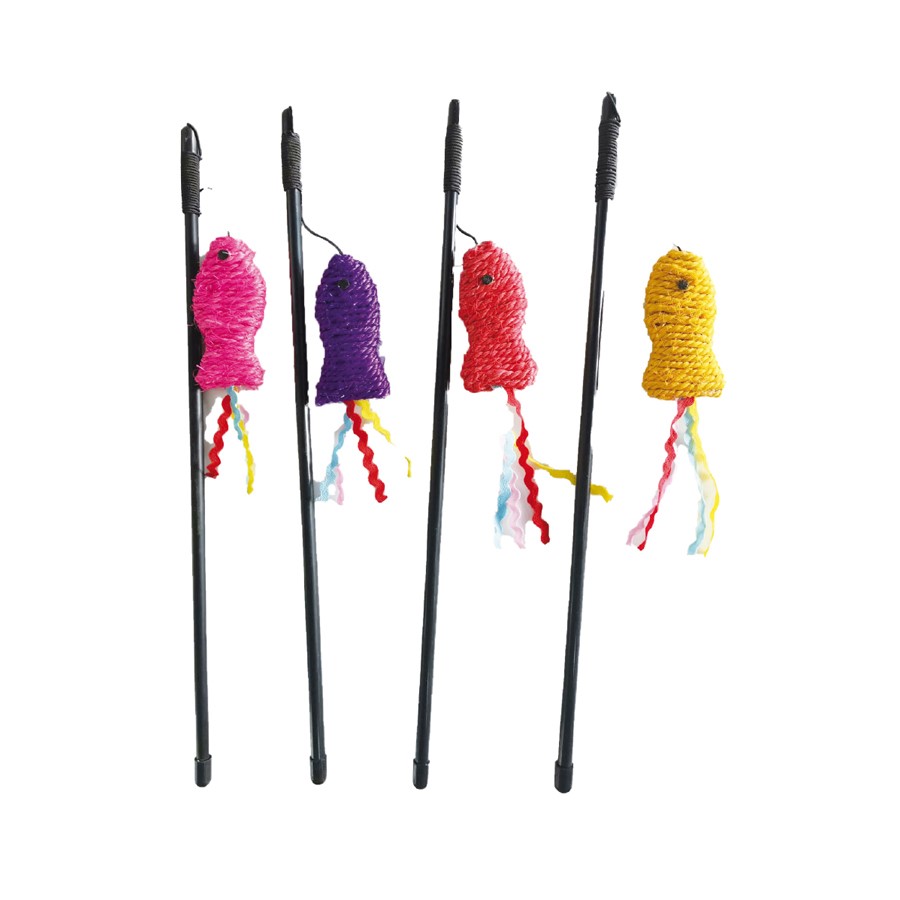 Brinquedo Cana Gato c/ Peixinho 40 cm