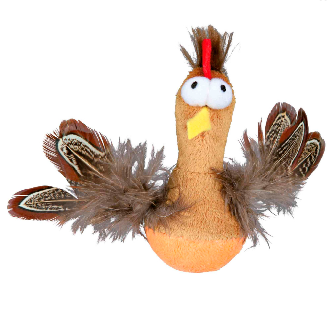 Brinquedo de pelúcia para animais em forma de ave com corpo e penas