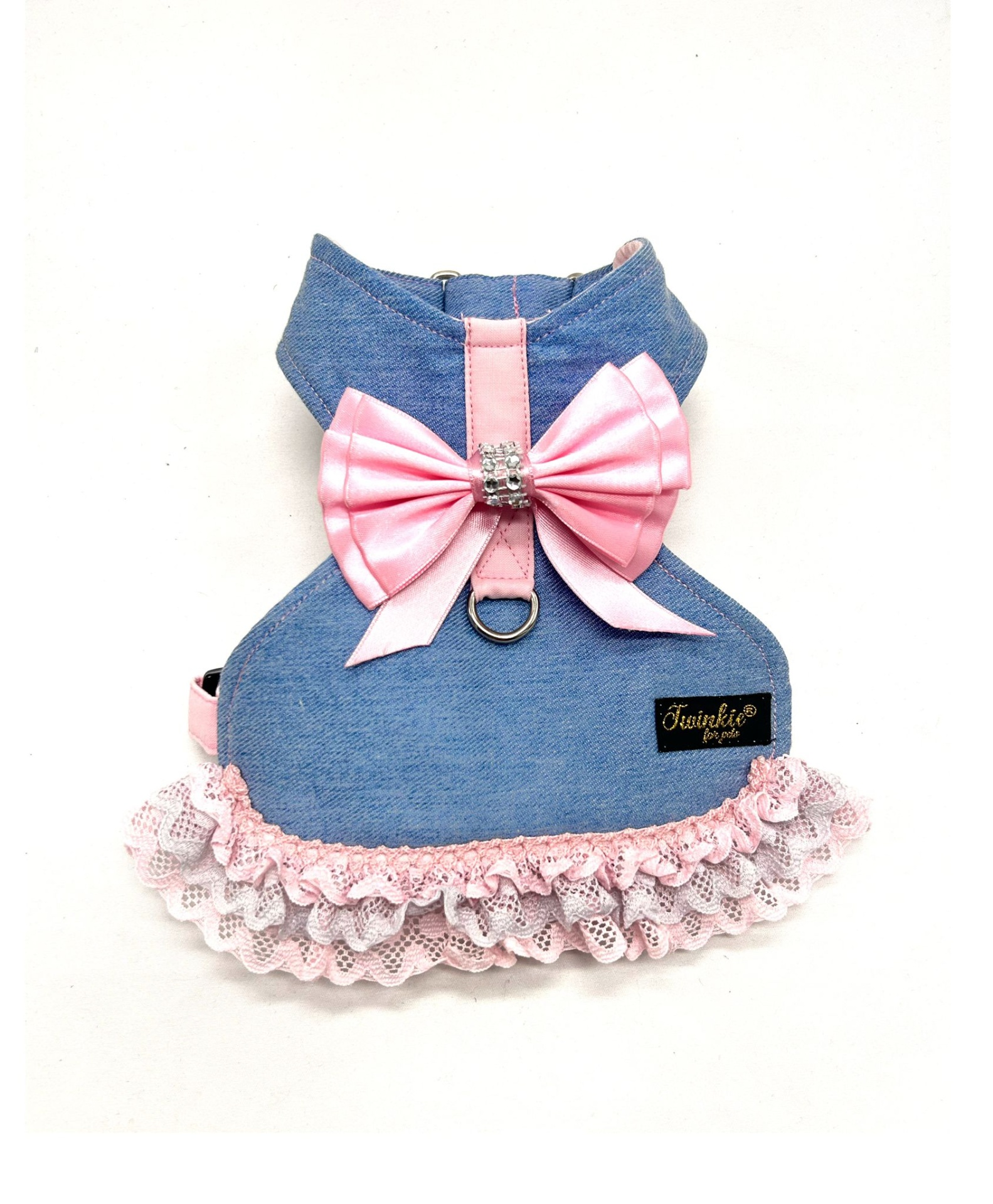 Peitoral Ganga laço rosa