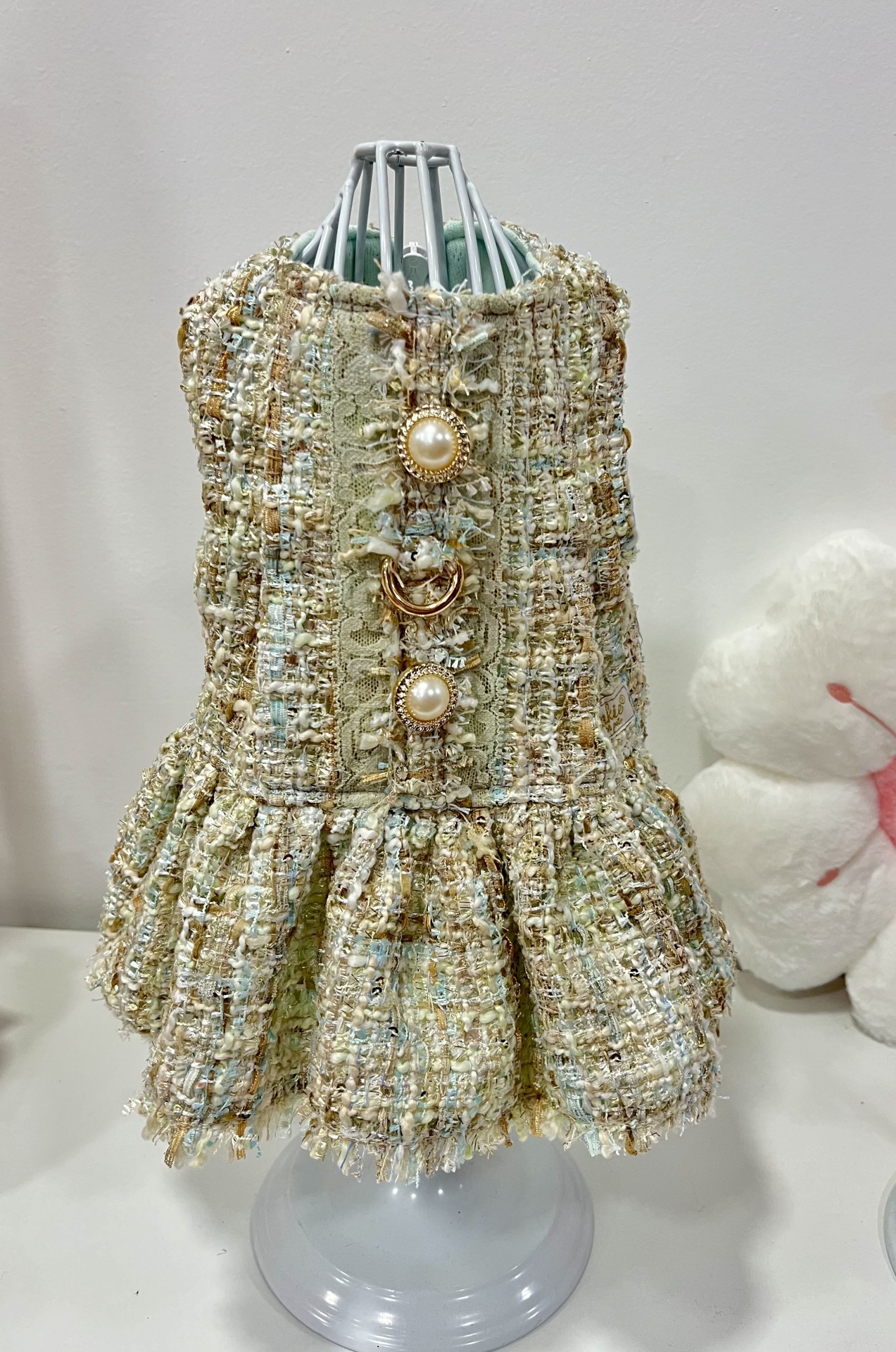 Casaco/Vestido Tweed Bouclé - Coleção Haute Coutue Pet | Twinkie for pets