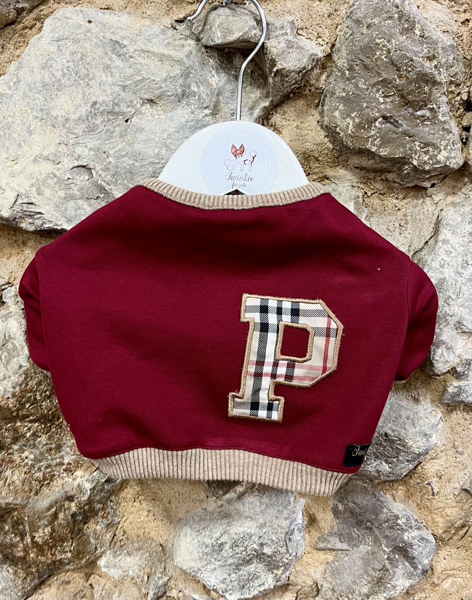 Sweat Bordo com letra bordada