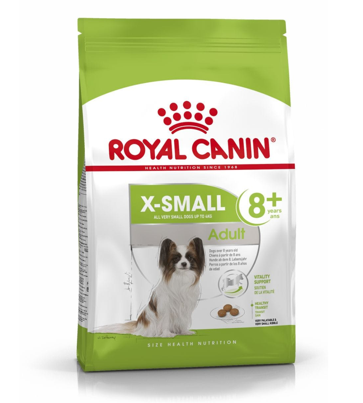 Embalagem comida para cães Royal Canin X-Small 8+ anos