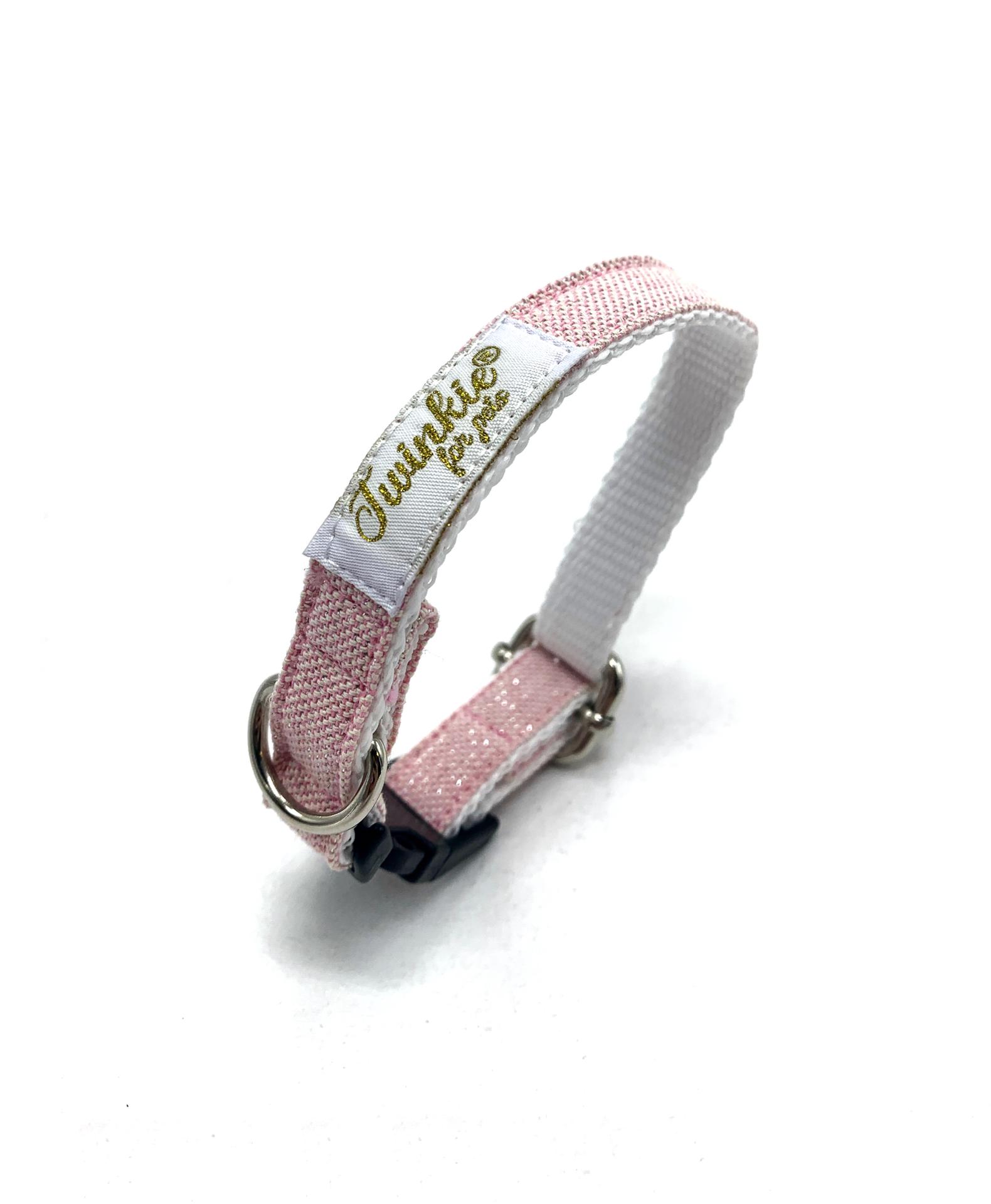 Coleira Linho Alentejano Pink - cães e gatos