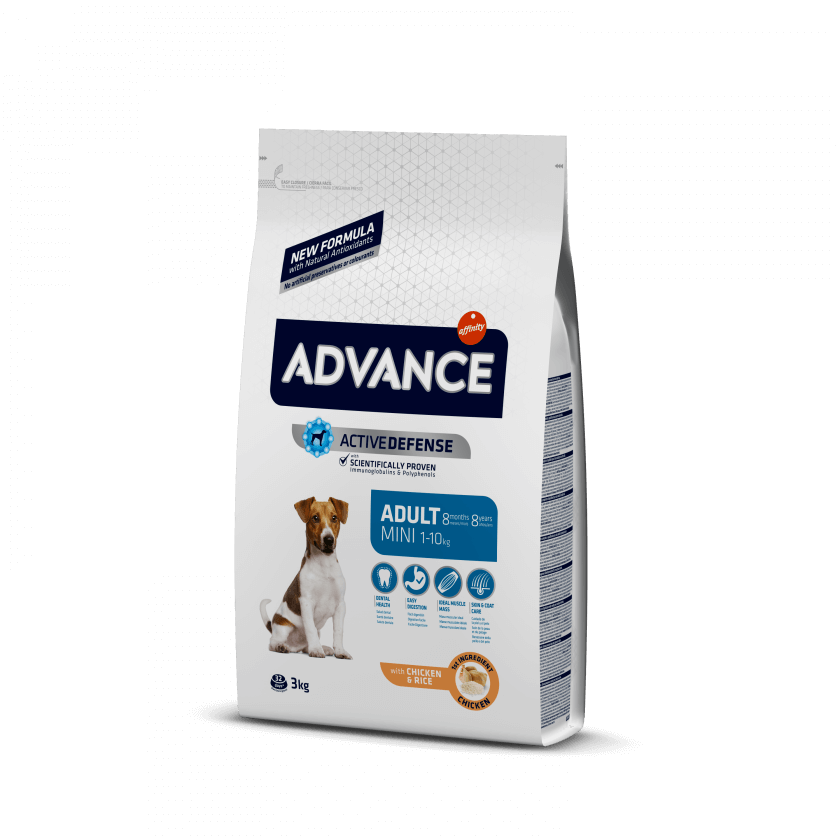 Saco de ração para cães ADVANCE Active Defense Adult Mini 3 kg
