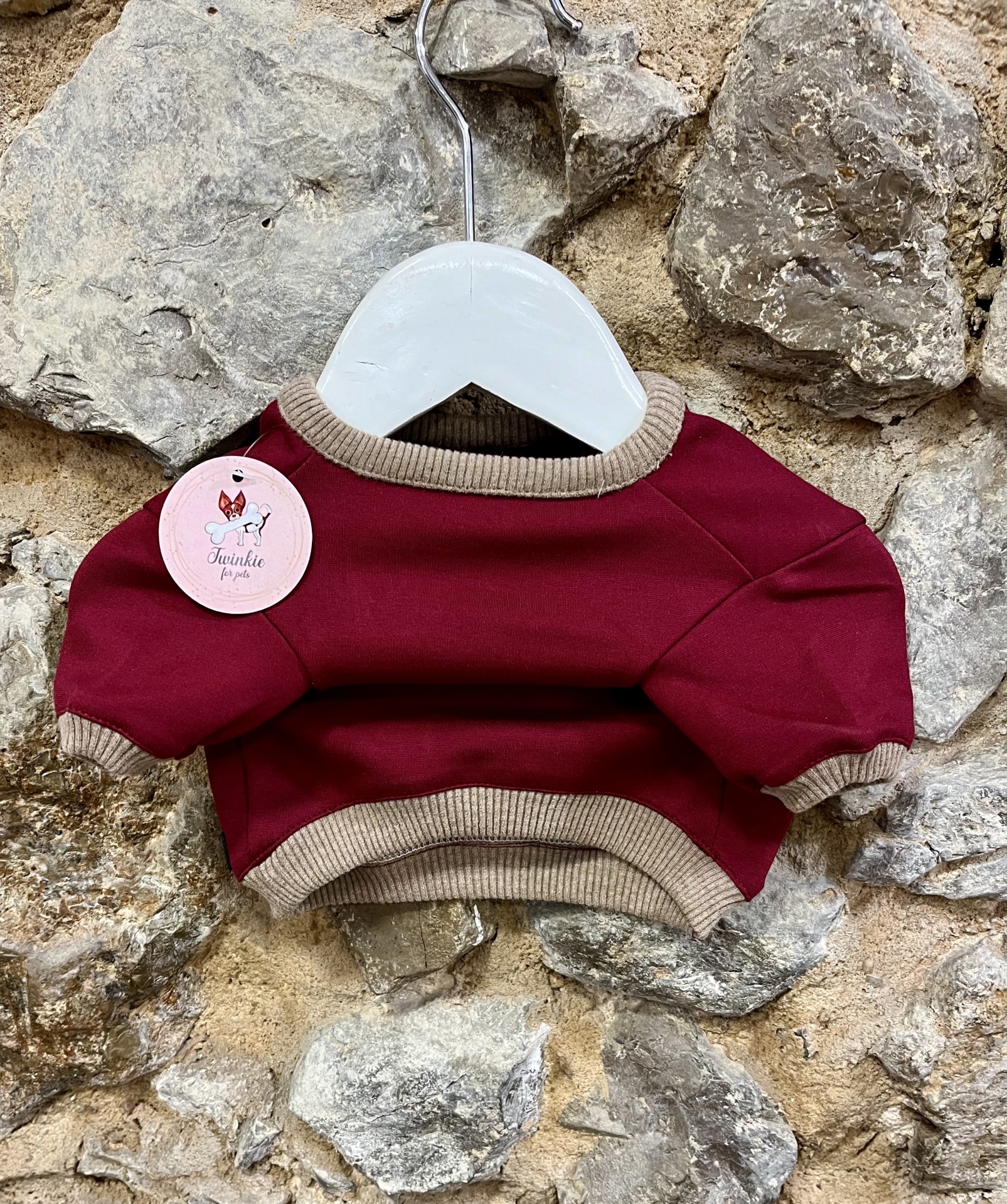 Sweat Bordo com letra bordada