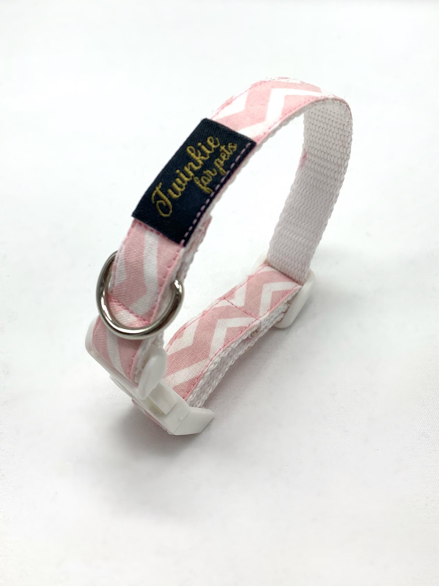 Coleira Zigue-Zague Rosa - cães e gatos