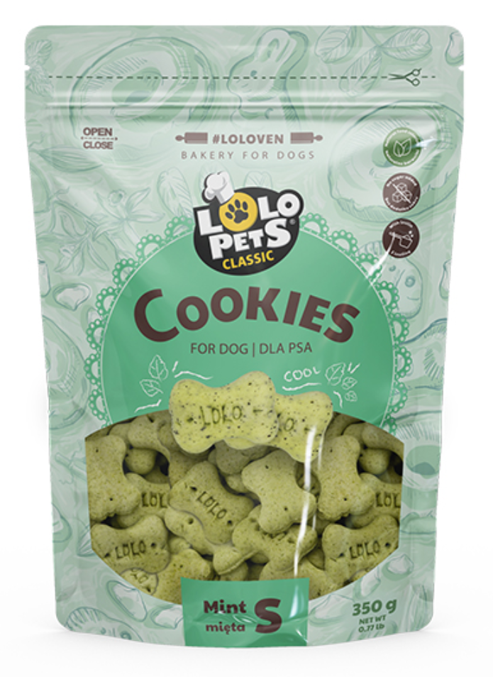 BISCOITOS "MINI OSSOS MENTA" 350G