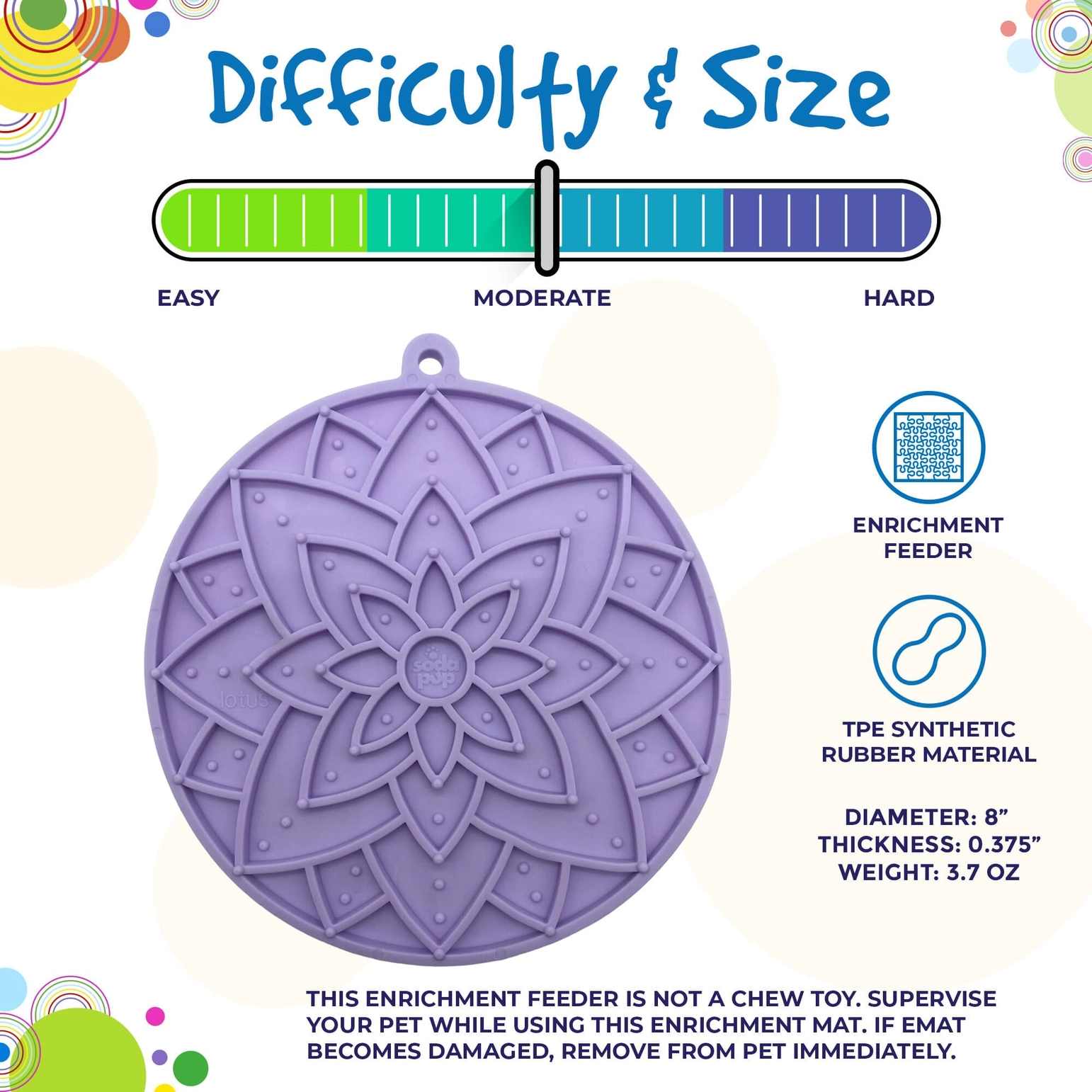 Tapete de Enriquecimento Lotus eMat com ventosas