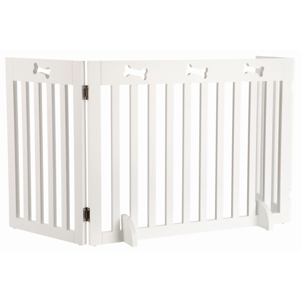 Barreira com 3 elementos para cães branca