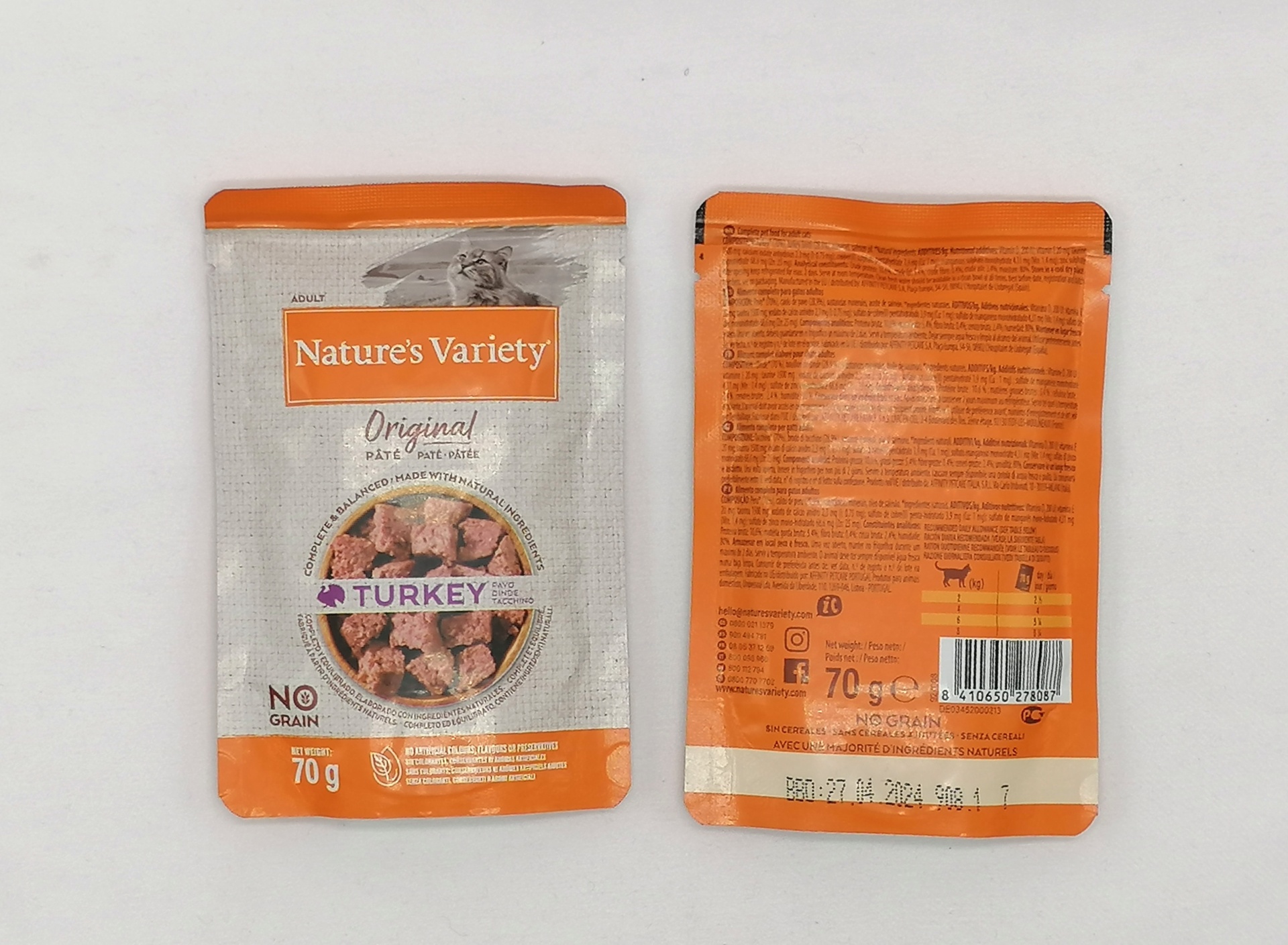 Embalagem de snacks para cão Nature's Variety Original BITS DE FRANGO COM PERU 70g