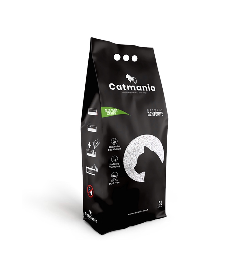 Saco preto de areia para gatos Catmania Natural Bentonite