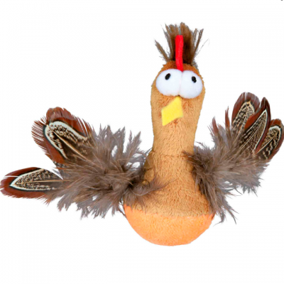 Brinquedo de pelúcia para animais em forma de ave com corpo e penas