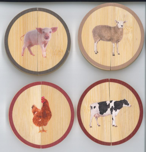 Puzzle Circles | Animais Fazenda