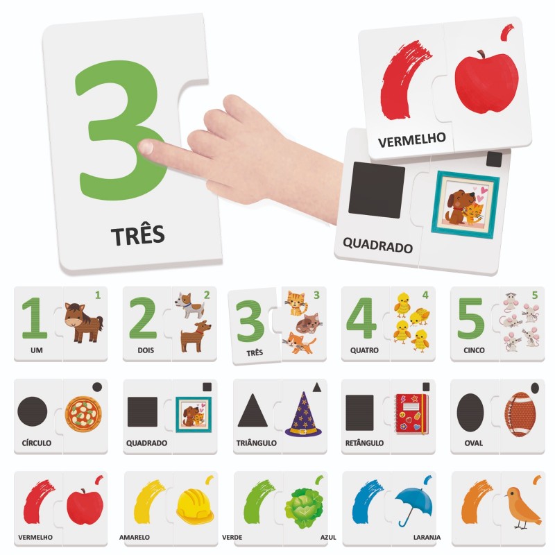 Headu | Puzzle Toca e Brinca NÚMEROS, FORMAS E CORES