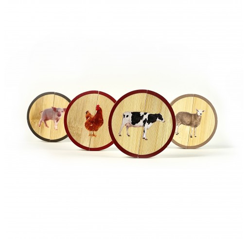 Puzzle Circles | Animais Fazenda