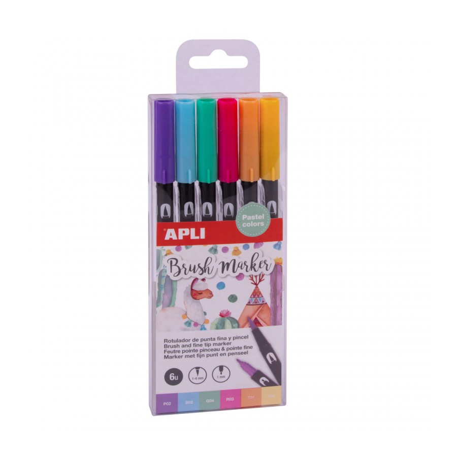 Marcadores Duo Watercolours | Pack 6 Pastel
