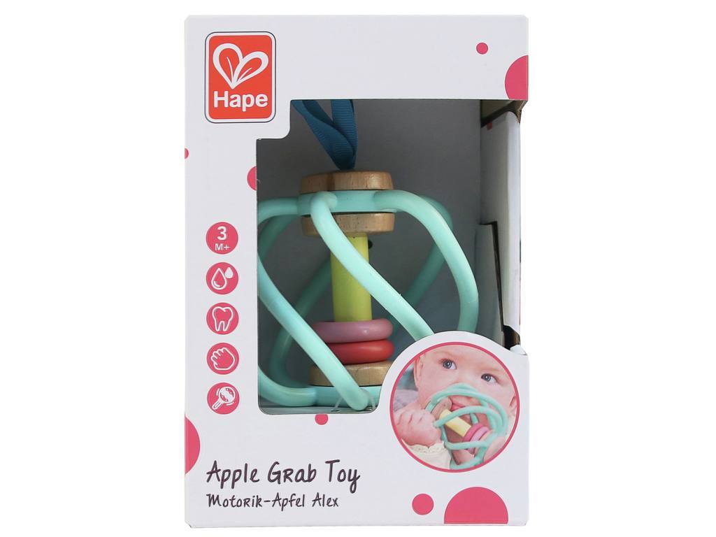 Brinquedo Apple Grab Toy da Hape em caixa branca com cores pastel