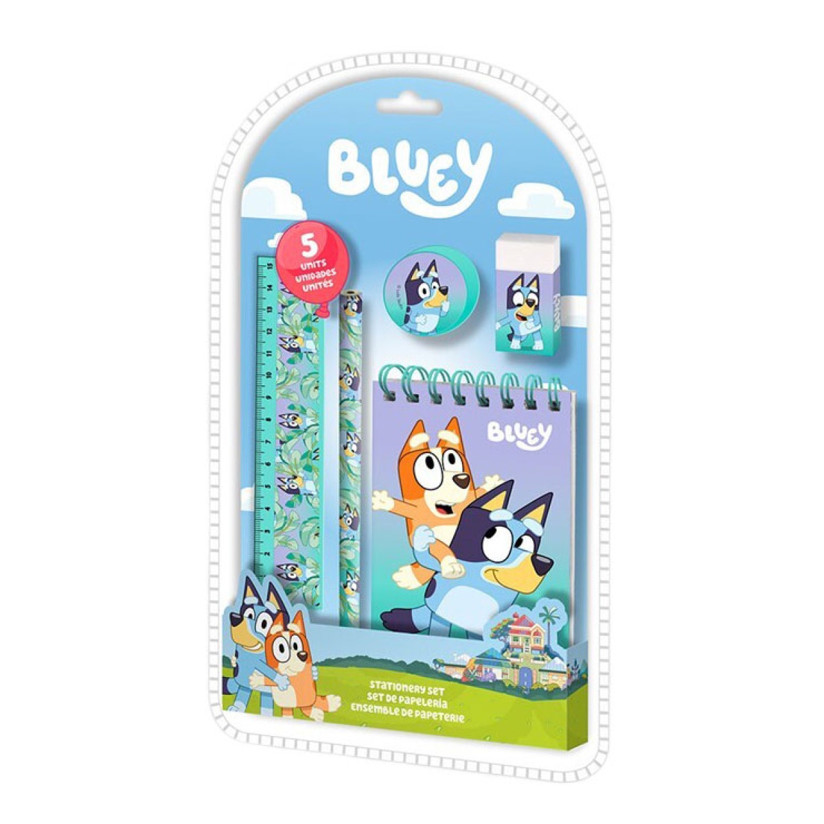 Conjunto Escolar 5 peças Bluey