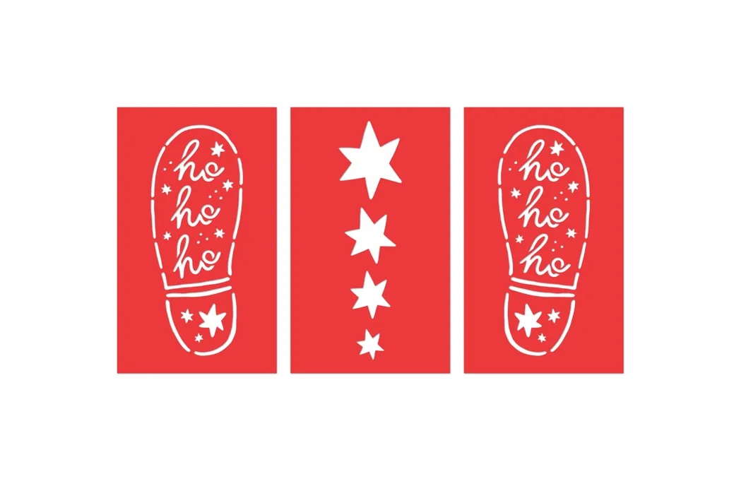 Stencils Pegadas do Pai Natal