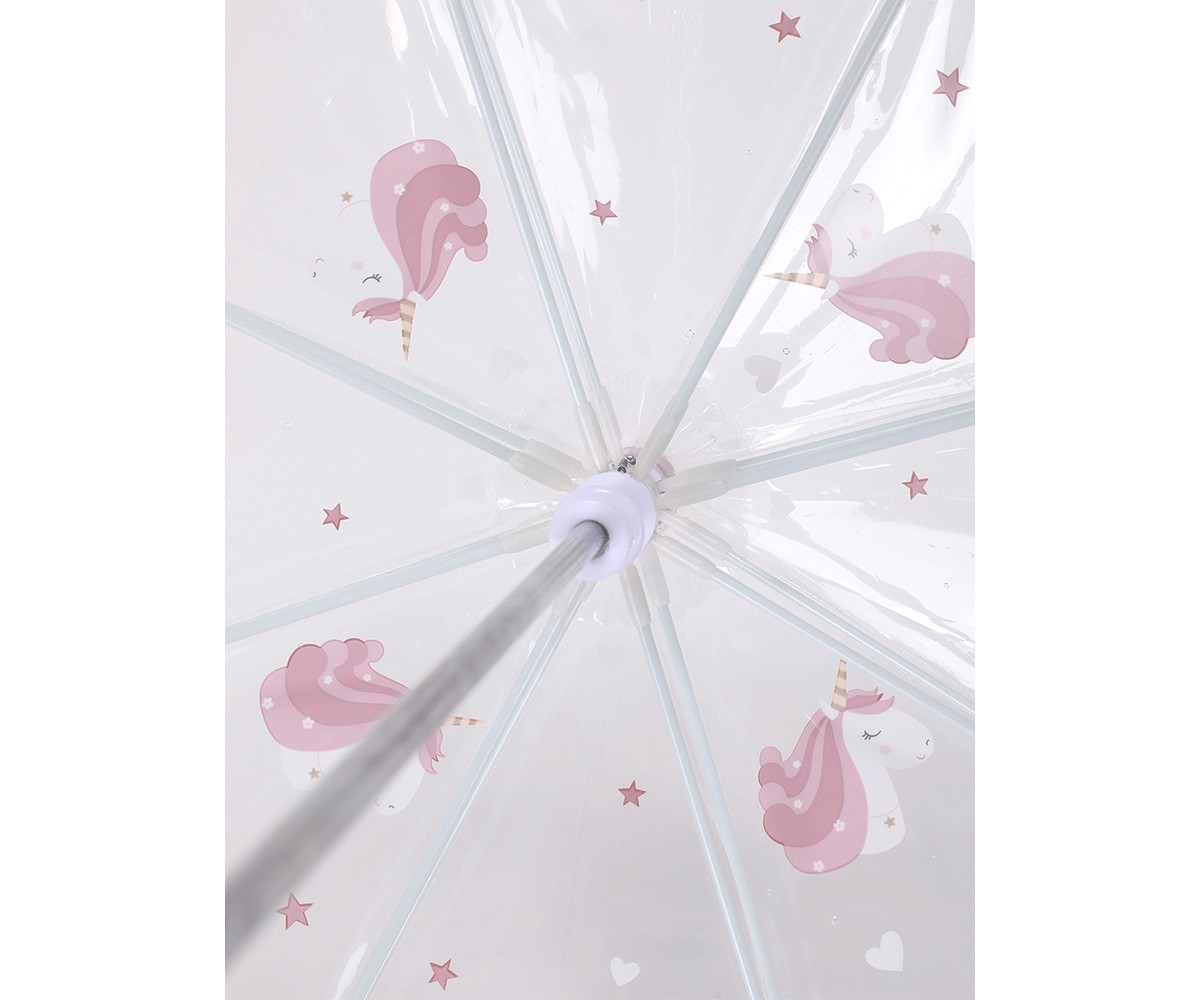 Tutete | Chapéu de chuva transparente Magical Unicorn