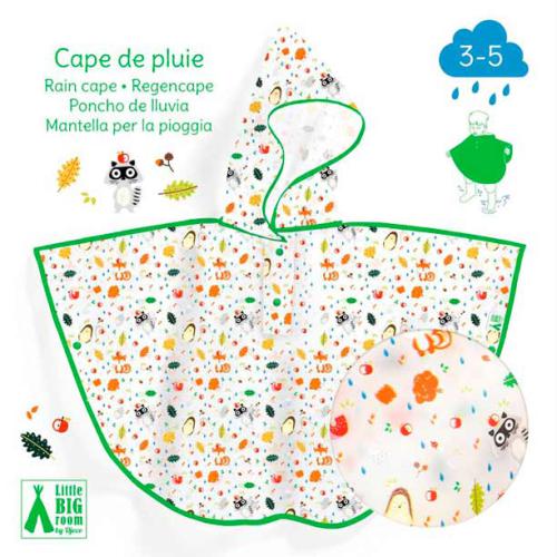 Djeco | Capa de Chuva 3-5 anos Animais Floresta