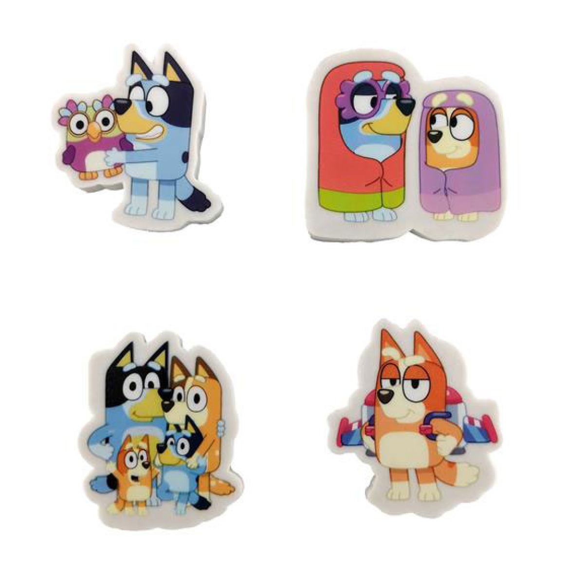 Pack 4 Borrachas Bluey