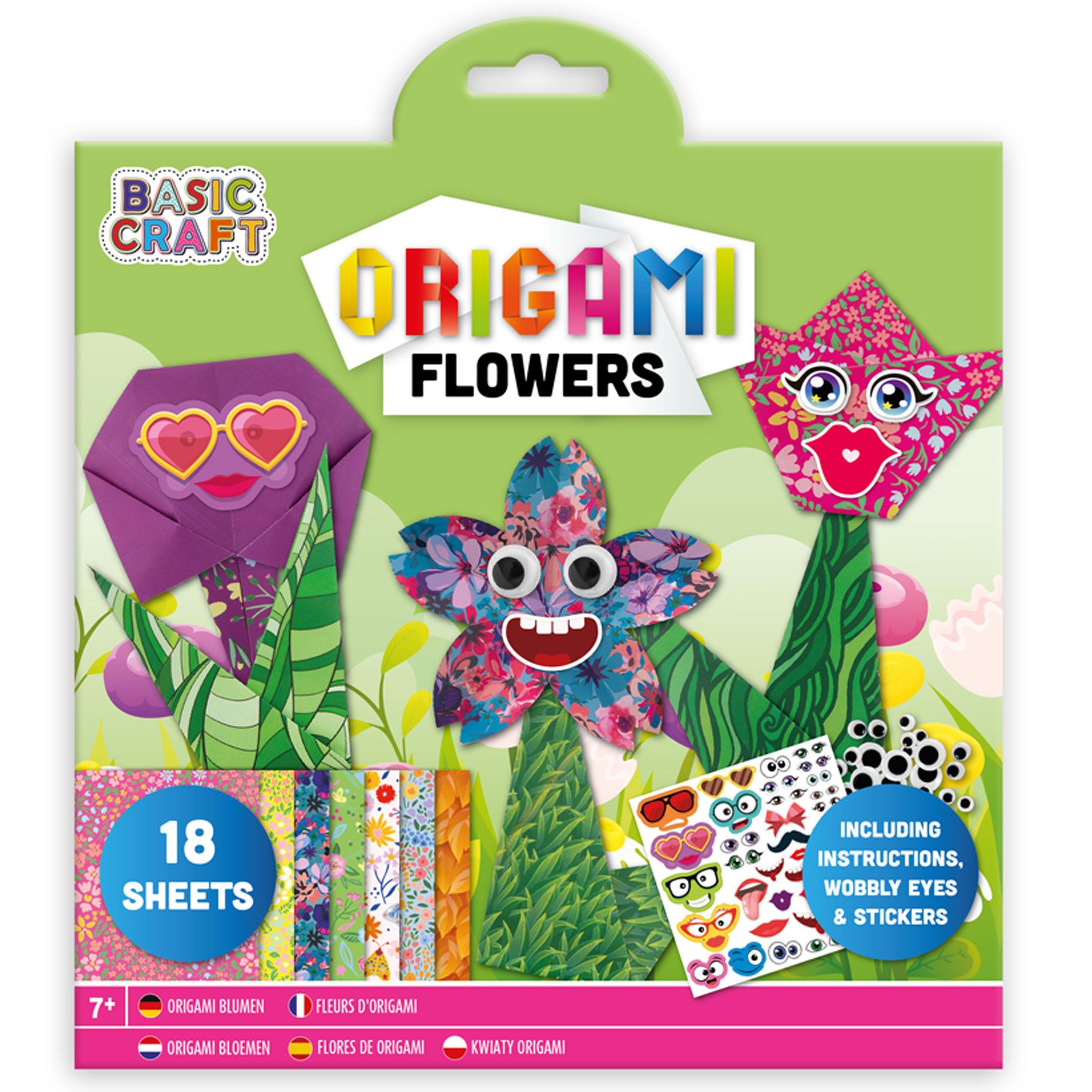 Pack Origami 18 Folhas + Stickers