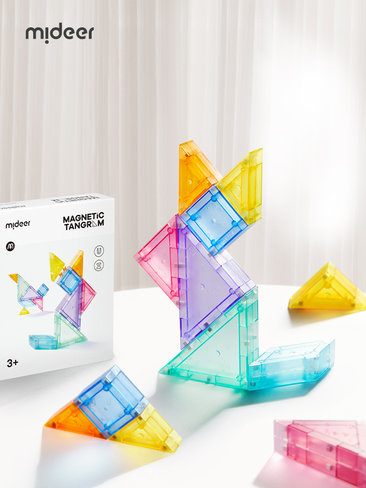 Mideer | Tangram magnético 3D com ampulheta