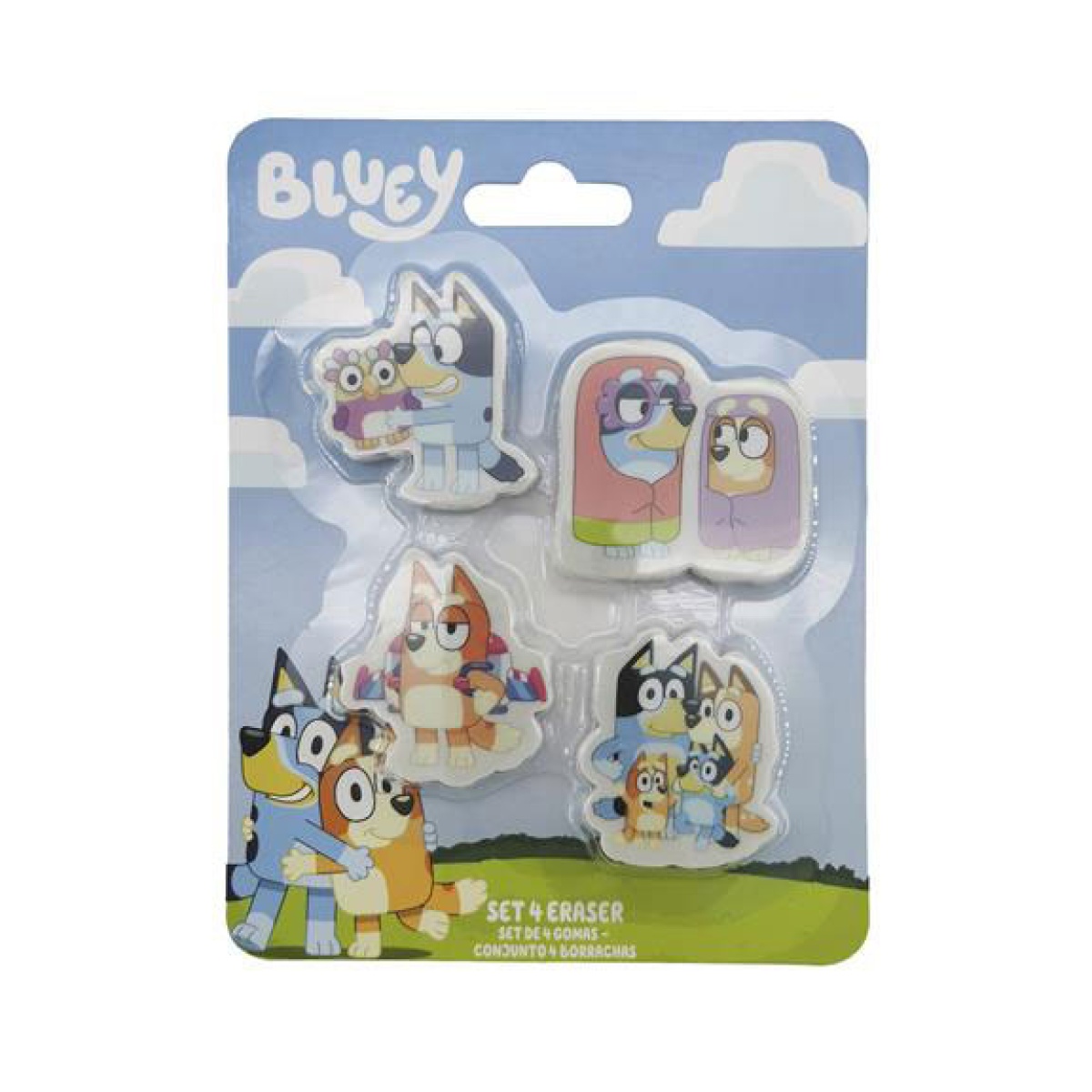 Pack 4 Borrachas Bluey