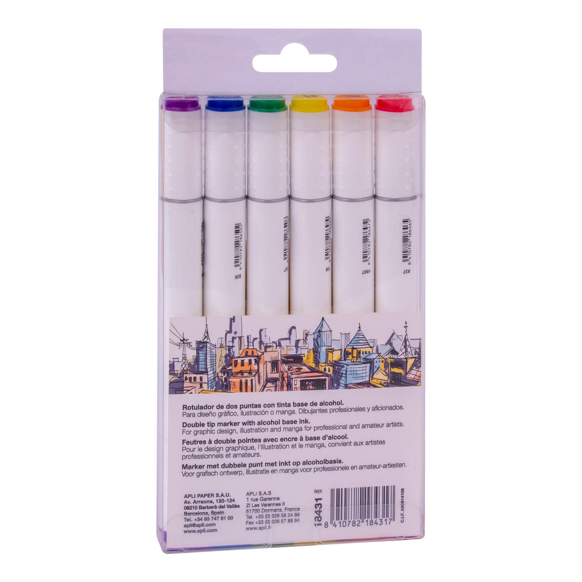 Marcadores de Álcool Street Marker Pack 6